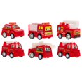 thumbnail image 3 of BESTSKY 1 Set/6pcs Construction Vehicle Toy Trucks Mini Size Push and Go Sliding Fire Truck Car Models Early Educational Toy for Children over 3 Years Old Boys Girls Kids Gift, 3 of 7