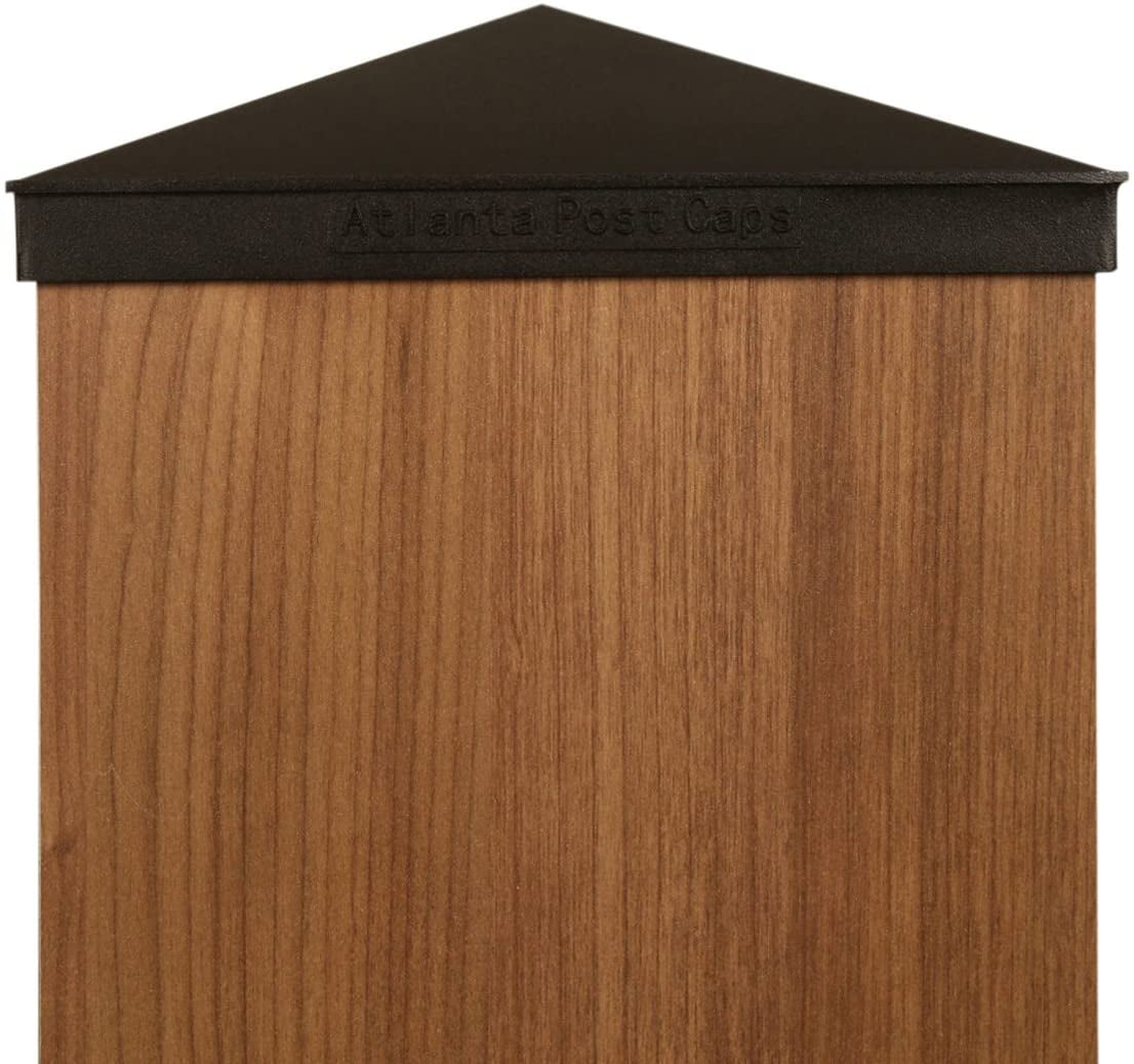 8x8 Post Cap (True 8') │ Black Aluminum Pyramid Metal Top for Outdoor Fences, Mailboxes & Decks, by Atlanta Post Caps