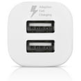 thumbnail image 3 of 2-Pack Samsung Fast Charging Dual-Port Vehicle Charger for Galaxy S7 S6 Note 5 4 Edge EP-LN915UBESTA For Samsung Galaxy S6 Edge S7 Edge S8 S8+ S9 S9+ Note 8 9 - White, 3 of 4