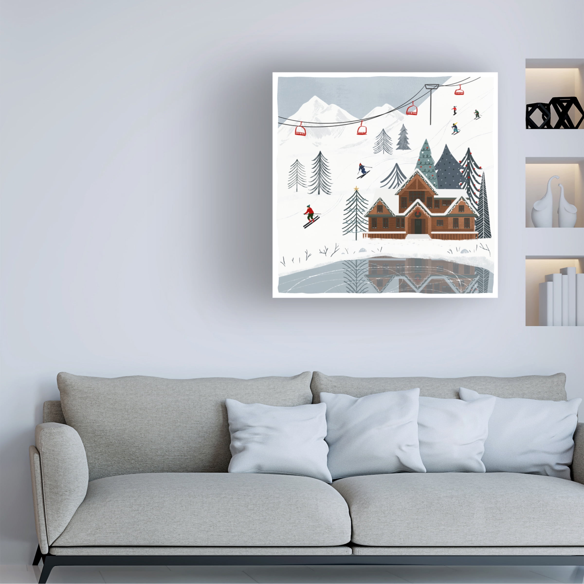 Victoria Barnes 'Ski Slope I' Canvas Art