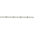 thumbnail image 3 of White Sterling Silver chain style Singapore 10 in 2.5 mm, 3 of 5
