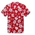thumbnail image 2 of Palm Wave Mens and Big Mens Hibiscus Floral Print Hawaiian Shirt, up to size 6XL, 2 of 3