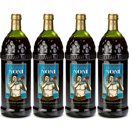 The Original Authentic TAHITIAN NONI® Juice by Morinda (Four 1 Liter Bottles per Case) - (Best Noni Juice Brand)