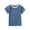 Blue, variant on JoyHoop Girls Crew Neck Color Block Basic Summer Casual Short Sleeve T Shirt