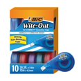 thumbnail image 1 of BIC Wite-Out EZ Correct Correction Tape, White, No Dry Time, Tear Resistant Tape, 10-Count, 1 of 7