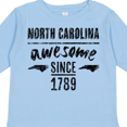 thumbnail image 4 of Inktastic North Carolina Awesome Since 1789 Boys or Girls Long Sleeve Toddler T-Shirt, 4 of 5