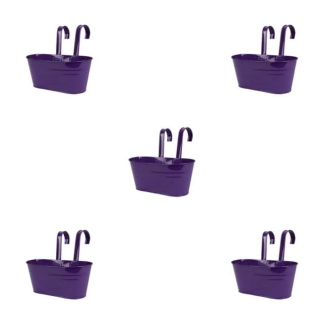 Guardoinrt Balcony Planters Railing Hanging Convenient Solution For Small Spaces Strong Purple 5Set