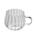 thumbnail image 4 of Vertical Striped Transparent Heat Resistant Oatmeal Milk Coffee Mug Drinking, T3A6, 4 of 8