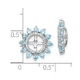 thumbnail image 3 of FB Jewels Sterling Silver Rhodium Diam. & Swiss Blue Topaz Earring Jacket, 3 of 3
