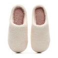 thumbnail image 4 of Platform Fuzzy Slippers for Women Cozy Warm Fleece Cloud House Shoes Indoor Plush Home Bedroom Slip on, 4 of 7
