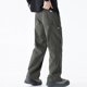 thumbnail image 4 of Ceisia Men's Gift Loose Straight-leg Minimalist Cargo Pants Mid-Rise Elastic Waist Snap Button Patchwork Stitching Pants, 4 of 8