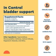 Uqora in Control Bladder Support - Daily Bladder Care & Support for Urinary Comfort - Made with botanicals, Like Horsetail & Spicebush - Gluten-Free & Vegetarian - 60 Capsules