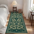 thumbnail image 3 of Garvee 2.5'x8' Modern Snake Printed Runner Rug Washable Kitchen Rug, Forest Low Pile Stain Resistant Rug Non Slip Carpet for Bedroom Laundry Room Entryway, Blue, 3 of 7