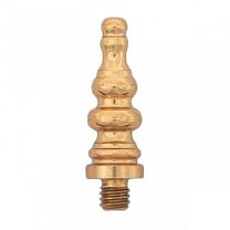 Renovators Supply Brass Medium Cabinet Door Hinge Finial Pair 1/4 in Kitchen Cabinet Hinge Finial w/Steeple Tip