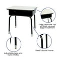 thumbnail image 5 of Flash Furniture Billie 24"W Student Desk with Open Front Metal Book Box Gray 5 Pack (5FDDESKGY), 5 of 9
