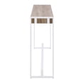 thumbnail image 3 of 54 gray Brown and White Sled console Table, 3 of 3