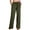 Army Green, variant on Mrat Full Length Pants Long Pant Ladies Casual Solid Cotton Linen Drawstring Elastic Waist Long Wide Leg Pants Female Long Straight Pants