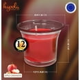 thumbnail image 3 of Hyoola, 12 Hour Clear Cup - Apple Cinnamon - Scented Votive Candles - Red (4 Pack), 3 of 5
