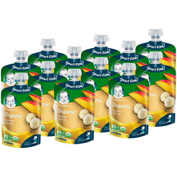 Gerber 2nd Foods Organic Banana Mango Baby Food, 3.5 oz