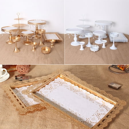Halloween Cupcake Holders Meigar Wedding Display ?12Pcs Set Crystal Metal Cake Holder Cupcake Stand Birthday Wedding Party Display ()