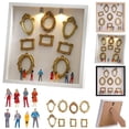 thumbnail image 4 of Mini Golden Frame Silhouette Box Improved Shadow Box Frame Kit With Golden Miniature Figure Celebrat, 4 of 4