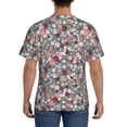 thumbnail image 3 of Vsdgher Daisies Flowers Print Men's Dry Fit Mesh Athletic Shirts Moisture Wicking Tennis T-Shirt Tops, 3 of 9
