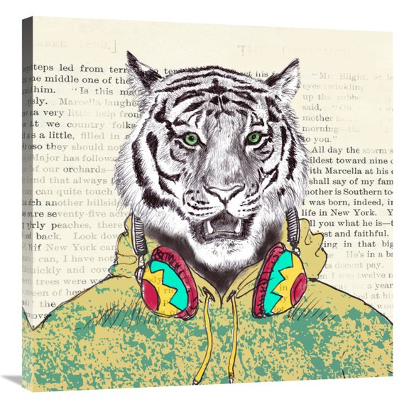 Global Gallery's 'Sporty Guy (detail)' by Matt Spencer Stretched Canvas Wall Art