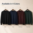 thumbnail image 3 of AZoiNM Men's Crewneck Sweater, Lightweight Soft Knit Pullover Sweater, Long Sleeve Casual Classic Ribbed Trim Sweater for Fall Winter, 3 of 7