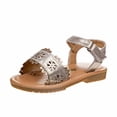 thumbnail image 2 of Josmo Girls Maya Flat Sandal, Gold, 10 Toddler, 2 of 3