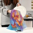 thumbnail image 5 of Multi-Purpose Kitchen Towels 28x18 Inch Dishcloths with Hanging Loop Decorative and Practical Towels for Kitchen, Dining Red and Orange Butterflies, 5 of 6