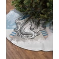 thumbnail image 2 of Blue Gnomes Christmas Christmas Tree Skirt 48 Inches Large Christmas Skirt Tree, Xmas Tree Birds Winter Snowflake Tree Skirt Christmas Decorations for Fireplace Party Holidays Indoor Outdoor, 2 of 7