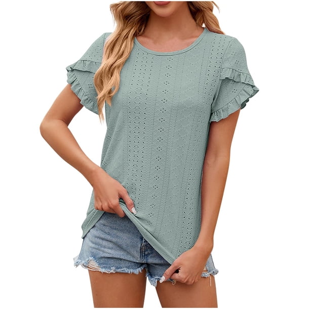 Fiudx Liquidación de Ofertas Flash Camisolas con Cuello En V Sin Mangas y Sexy para Mujer, Blusa Plisada con Tubo Calado