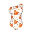 thumbnail image 5 of Wukai Cartoon Squirrel Chic One Shoulder Swimwear with Ruffle Design and Tummy Control Skirt: Fashionable, Supportive, Comfortable for Beach-X-Large, 5 of 7