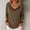 Brown, variant on Women's Cowl Neck Ruched Tops Draped Front Long Sleeve Casual Loose Fit Solid Basic Shirts Fall Tunic Blouse