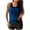 Blue, variant on Staron Women's Two Piece Swimsuits Vintage Modest Swimdress High Waist Tankini Set with Removable Padded Bra Strappy Back Color Blocking Solid Swimsuit, Khaki M