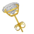 thumbnail image 4 of JewelStop 14k Solid Gold CZ Basket Setting Stud Single 3mm .12ct Men's Earring, 4 of 5