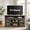 Black, variant on Classic TV Media Stand Modern Entertainment Console for TV Up to 65" with Open and Closed Storage Space, Espresso, 58.25"W x 15.75"D x 32"H