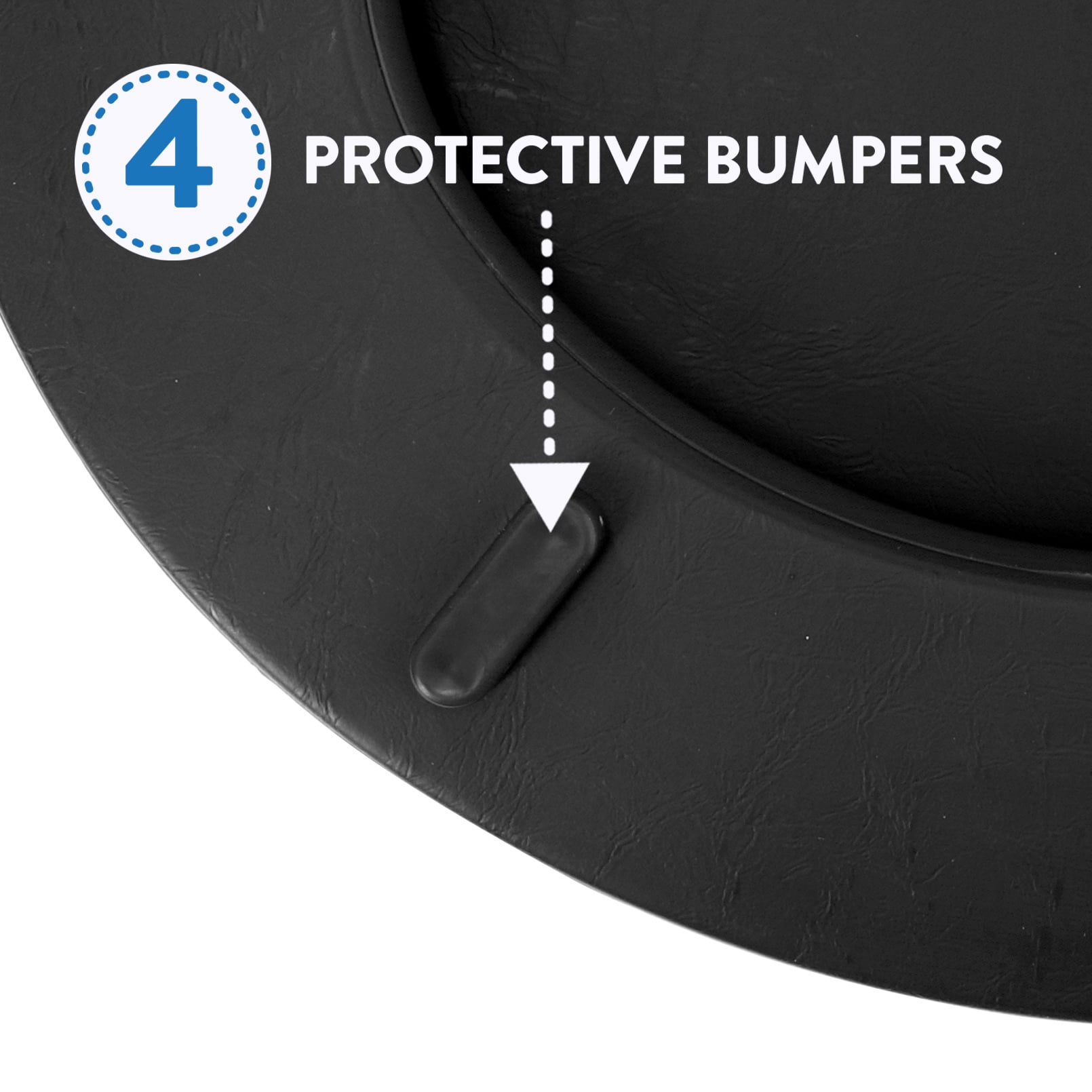 Ginsey Elongated Soft Cushion Toilet Seat, Black