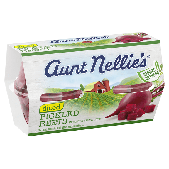 Aunt Nellie's Diced Pickled Beets, 4 - 4 oz cups