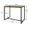 thumbnail image 4 of GDF Studio Arath Outdoor Modern Industrial Acacia Wood Bar Table, Teak and Black, 4 of 9