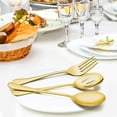 thumbnail image 7 of VeSteel 12-Piece Stainless Steel Gold Serving Utensils, Include 3 Large Serving Spoons, 3 Slotted Serving Spoons, 3 Serving Forks, 3 Serving Tongs, 7 of 7