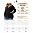 thumbnail image 6 of GRACE & GRANDEUR Women's Plus Size Knit Deep V Neck Wrap Curvy Pullover Sweaters 1X Black, 6 of 6