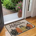 thumbnail image 2 of Halloween Pumpkin Front Door Mat Anti Slip Horror Pumpkin Ghost Doormat Plain Outdoor Inside Floor Rugs Crystal Velvet 30x17 Inches, 2 of 7
