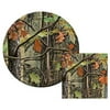 Hunting Camo Lunch Napkins & Dinner Plates Party Kit for 8