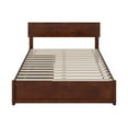 thumbnail image 5 of Wesley Full Wood Platform Bed with Panel Footboard and Storage Drawers in Walnut, 5 of 5