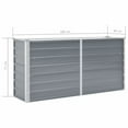 thumbnail image 4 of vidaXL Garden Raised Bed Galvanised Steel 160x40x77 cm Grey, 4 of 4