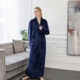 thumbnail image 1 of Camisón de franela de otoño e invierno para mujer, camisón de cuadros de piña alargado y grueso, bata de baño para pareja, pijamas para hombre, ropa de casa, 1 of 6