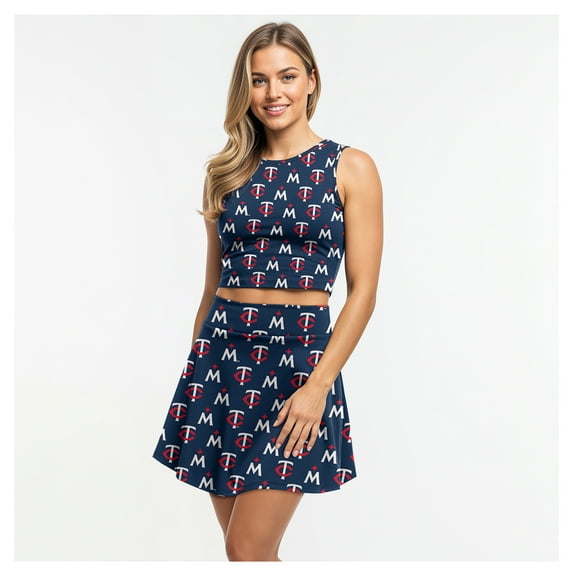 Women's-Concepts Sport  Navy Minnesota Twins Knit Tank Top & Skort Set