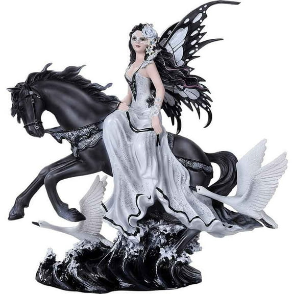 Swan Fairy with Horse Statue by Medieval Collectibles