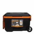 thumbnail image 1 of Hielera Hartplas Everest Adventure 52Qt con Ruedas | 80 Latas, 5 Días de Hielo, Color Negro/Naranja, 1 of 5